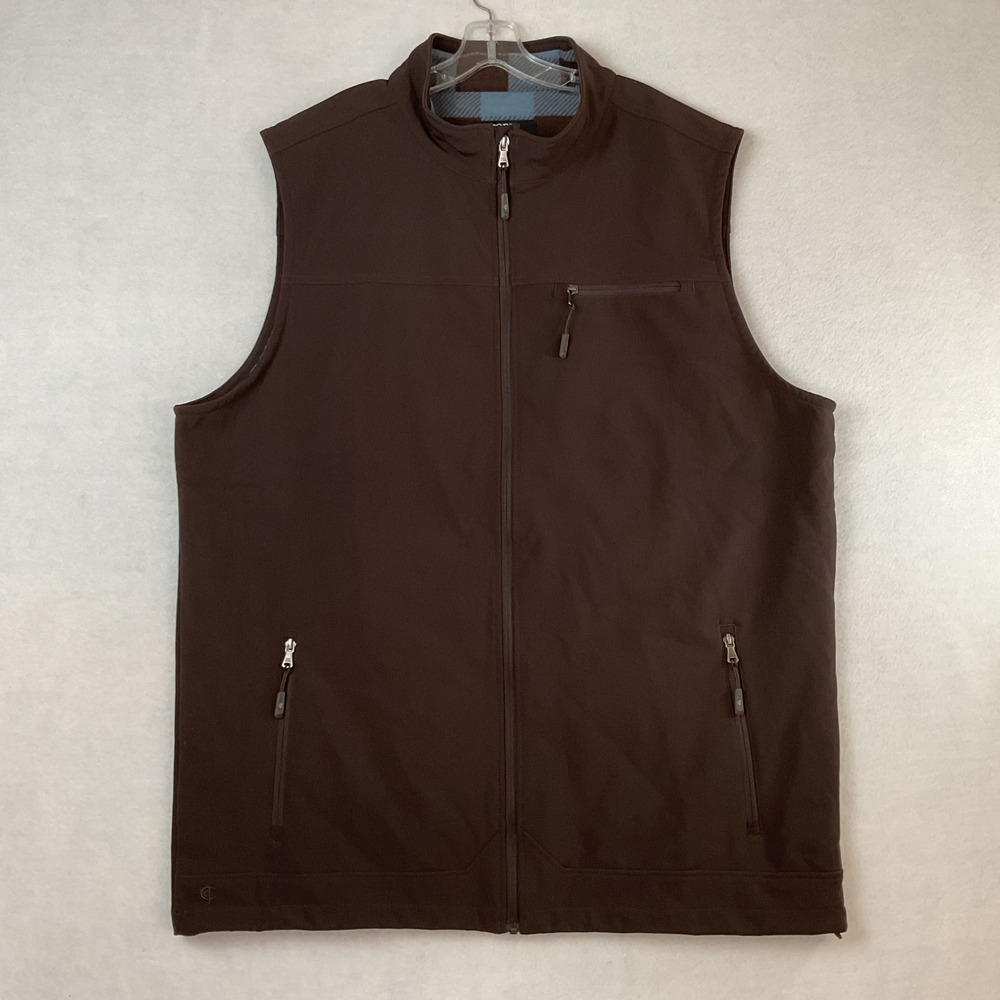 Cody James Core Mens Brown Softshell Fleece Lined Zip Vest XXLT Western